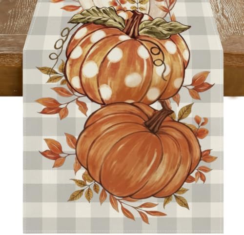 RABUSOFA Fall Table Runner 13x60 Inch Fall Decorations for Home by RABUSOFA