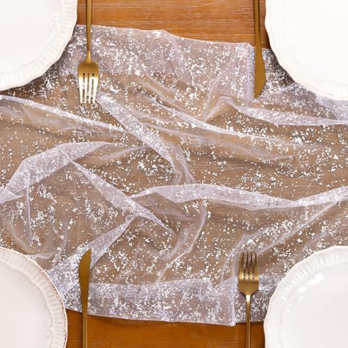 Gold Gauze Table Runner Glitter Fall Wedding Birthday Party Table Decor - Image 4