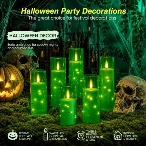 Raycare 7 Pack Flameless Battery Operated Pillar Candles with Remote Timer - Image 6