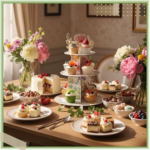 3 Tier Wildflower Party Decor Baby in Bloom Baby Shower Cake Stand - Image 4