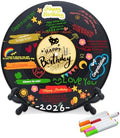 pwvsayjcj Vinyl Record Birthday Decorations, Happy Birthday Party Favor Sign Poster, Large Guest Book 11.6" x 11.6" by pwvsayjcj