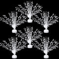 Crowye 6 Pcs White Metallic Foil Spray Centerpieces Wedding Table Decor by Crowye