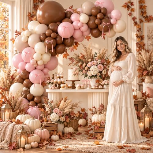 Pink Brown Balloon Arch Garland Kit, Cowgirl First Rodeo Fall Party Decor - Image 6