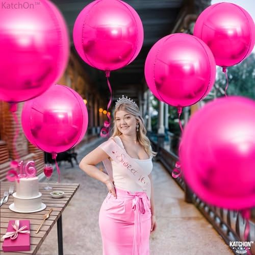 KatchOn Big Hot Pink Balloons - 22 Inch Pack of 6, Pink Party Decorations - Image 4