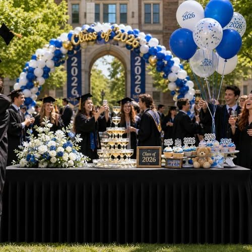 Smiry 2 Pack Spandex Elastic Fitted Table Cloth Skirt for 4FT Table - Image 2