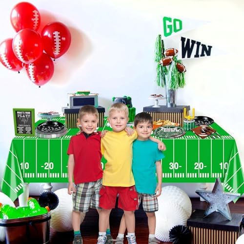 Football Party Supplies for 20 Guests, Disposable Tableware Set includes Formation Tactics Plates, Napkins, Football Field Tablecloth for Game Day Touchdown Tailgate Party Kids Birthday Party - Image 6