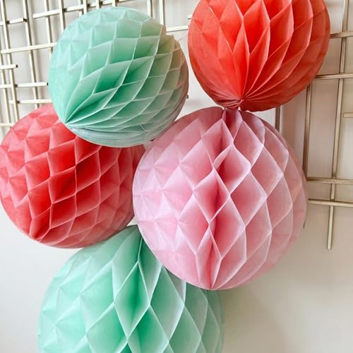 PapaKit 26pc Deluxe Large Multicolor Party Decoration Set - Vibrant Tissue Paper Pom Poms, Honeycomb Balls & Hanging Paper Fans Backdrop - Festive Decor for Birthday, Baby Shower, Fiesta & Photo Booth - Image 4