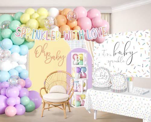 Cocomigo 269PCS Baby Sprinkle Decorations for Girl Serves 20 - Image 4
