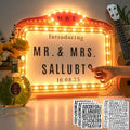 Large Wedding Bottle Service Sign, Personalized Wedding Entrance Props Led Marquee Sign for Reception, 22IN Custom Waterproof Light up Marquee Sign for Bridal Engagement Anniversary Nightclub Gift (Warm White 10) by KiMineon
