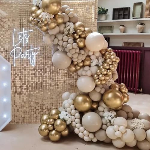 Voircoloria 130pcs White Sand Balloons Garland Arch Kit, 18 12 10 5 Inch - Image 6