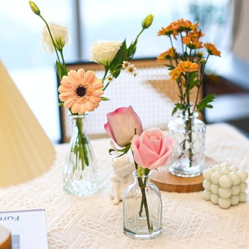 Arme Glass Bud vases in Bulk，Small Glass Flower Vase for Centerpieces 16Pcs - Image 4