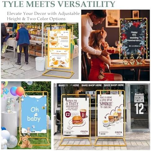 WellSign 68”x31”x 20” Wedding Welcome Sign Holder,Easel Stand Personalized - Image 3