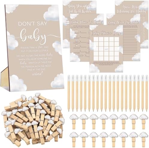 Patelai 321 Pcs Baby Shower Games Supplies, Cloud by Patelai