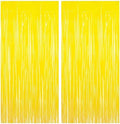 BRAVESHINE Fringe Curtain Backdrop | 2PCS | Pastel Yellow Party Decorations by BRAVESHINE