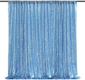 Baby Blue Sequin Backdrop Curtain 8ft x 8ft Sequin Glitter Background by QueenDream