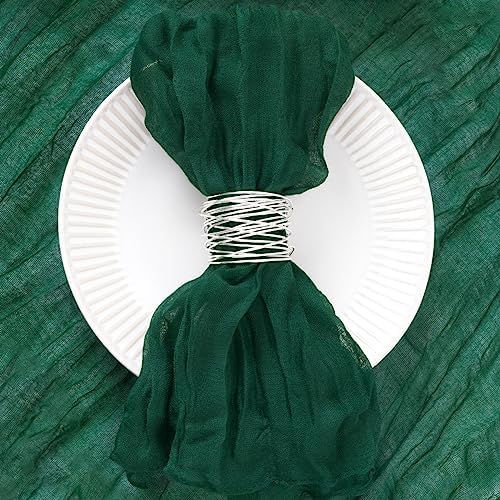 DeZerlor Emerald Green Christmas Cheese Cloth Napkins Set of 50 for Party - Image 4