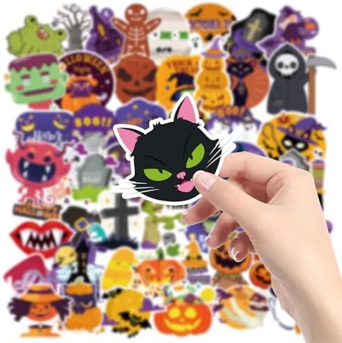 OHOME Halloween Stickers | 100 PCS Halloween Party Favors - Halloween Games Toys Gifts Party Supplies - Crafts Accessories Treats Bulk for Classroom - Image 3