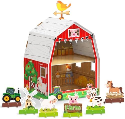 KALEFO 2-Tier Farm Donut Stand with 6 Pcs Table Centerpieces by KALEFO