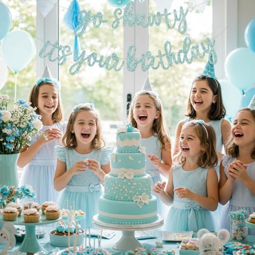 BEISHIDA Light Blue Pre-Strung Go Shawty It's Your Birthday Banner Decor - Image 4