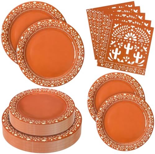 180Pcs Cielito Lindo Party Decoration Plates and Napkins,Servrs 60 by Dhnvcud