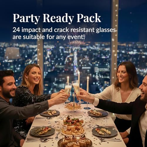 Prestee Disposable Champagne Flutes, 4.5 oz Plastic Champagne Glasses - Image 2