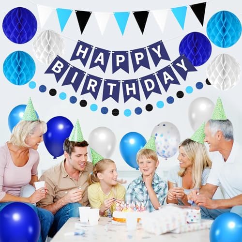 33 Packs Birthday Party Decorations Hanging Banner Circle Dot Triangles - Image 6