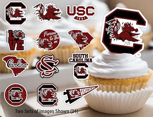 University of South Carolina Cupcake Toppers USC Party Supplies Banner 42Pc - Image 6