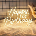 Happy Birthday Neon Sign for Wall Decor, Dimmable LED Light Up Sign by Mojoish