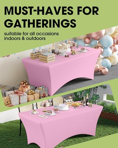 Pureegg Spandex Tablecloth 6ft 2 Pack Pink - Image 3