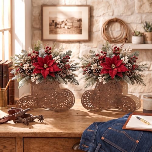 Cinnvoice 6 Pcs Cowboy Hat Centerpieces for Table Wooden Western Decor - Image 5
