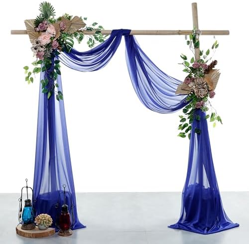 Pack of 1 Wedding Arch Drape Panel Fabric 30" x 75ft - Royal Blue - Image 2