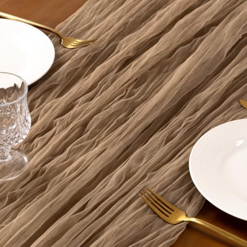 Cheesecloth Table Runner Tulle Fall Boho Wedding Shower Party Home Decor - Image 4