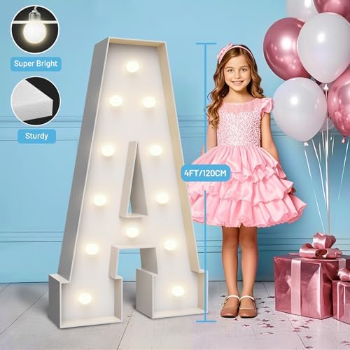 4FT Light Up Marquee Letter A - Large Foam Board Mosaic Kit - Image 4