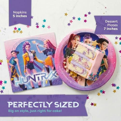 KPop Plates and Napkins 32-Pack - Demon Hunters Birthday Decorations - Image 5