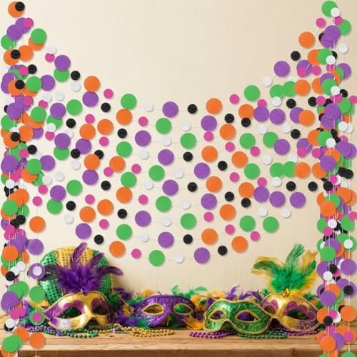 Outus 10 Pieces Halloween Colors Round Dots Garland Party Hanging Decor by Outus