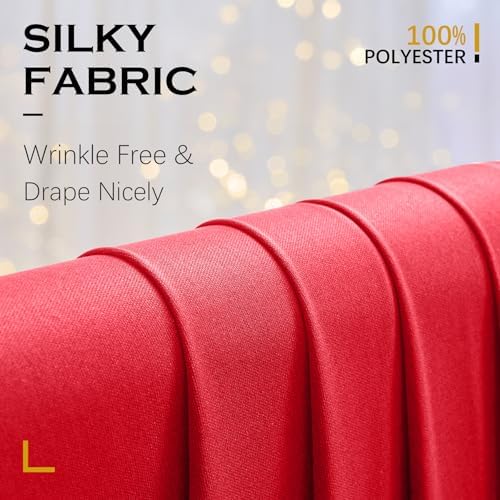10x12 ft Red Backdrop Curtains for Weddings Parties, Birthdays and Photos - Image 3