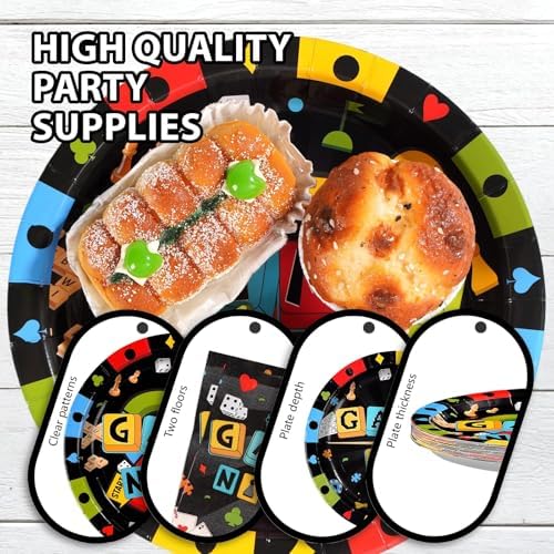 Greencian 96Pcs Game Night Party Supplies Serves 24 - Image 6