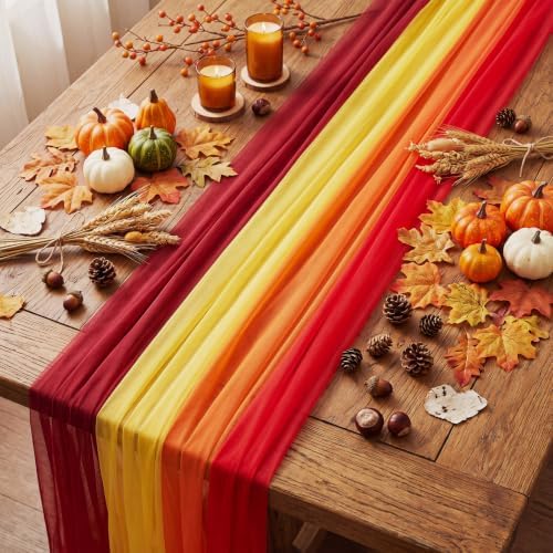 8 Pcs Fall Table Runners 29 x 71 Inch Thanksgiving Decor - Image 3