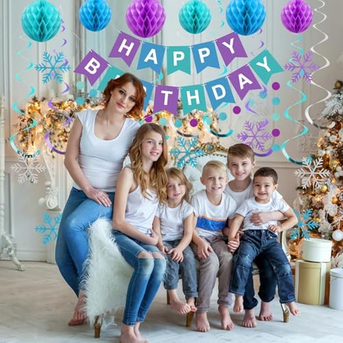 meowtastic Birthday Decorations Happy Birthday Banner with Honeycomb Balls - Image 5