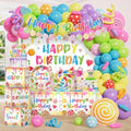 Cocomigo 281 Pcs Candyland Party Decorations, All-in-1 Party Set Serves 25 by cocomigoPartyHome
