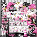 cocomigo 291pcs Two Fast Birthday Decor for 2 Year Old Girl, for 25 Guests by cocomigoPartyHome
