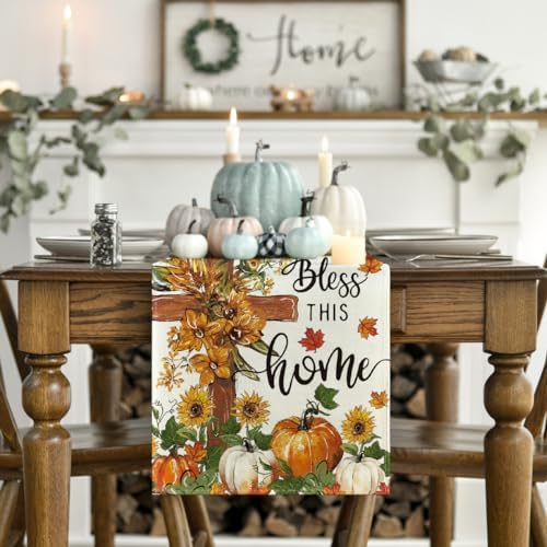 Artoid Mode 210 GSM Fall Table Runner Home Party Decor 13x36 Inch - Image 2