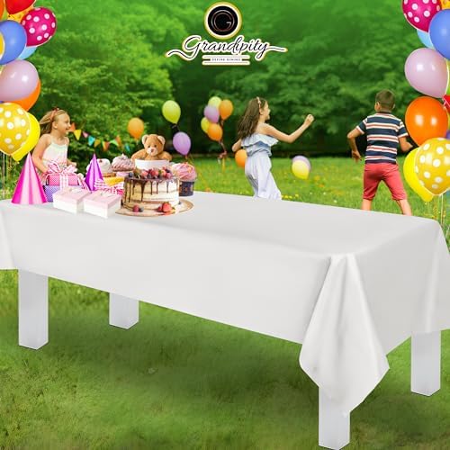 Grandipity Plastic Table Cloth Disposable 12 Pack 54” x 108” Rectangle - Image 6