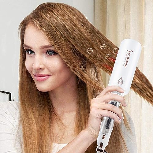 DORISILK Steam Hair Straightener and Curler Iron 2 in 1, Professional Salon Infrared Flat Iron Wide Tourmaline Ceramic Plate, Vapor Straighteners for Hair Instant Heat Up Adjustable Temp, 2 Inch White - Image 6