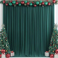 10x10ft Wrinkle Free Hunter Green Backdrop Curtain for Parties Soft Fabric Drapes Wedding Dark Green Curtain Backdrop for Birthday Party Decorations Background for Photography 5x10ft,2 Panels by ESGOTBME