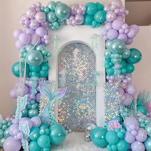 Voircoloria 90pcs Teal Balloons Garland Arch Kit, 18 12 10 5 Inch - Image 6