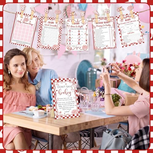 Patelai 321 Pcs Baby Shower Games Supplies, Pizza - Image 6