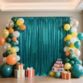 SquarePie 6x8ft Teal Sequin Backdrop, High Density Non-Transparent Glitter Curtain for Photography, Birthday, Wedding Party Decorations, Thick Solid Background with 4" Rod Pocket, 1 Panel by SquarePie
