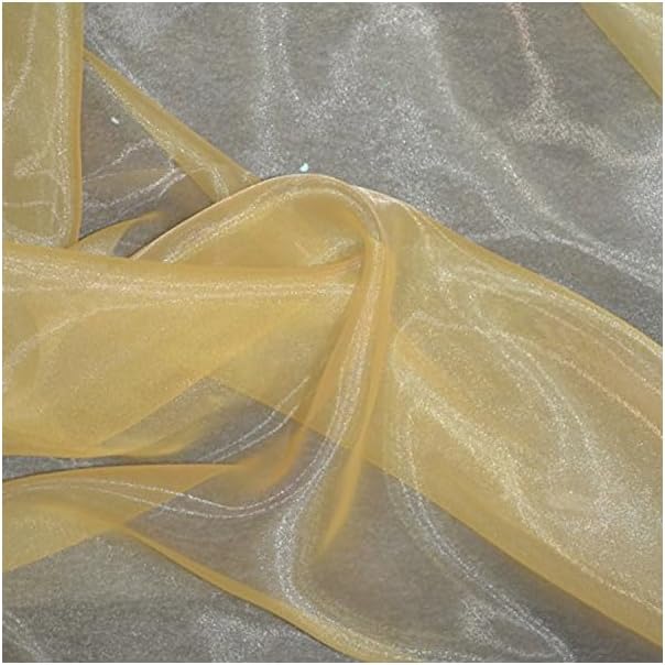 60 Yard Organza Fabric 44" Wide for Wedding Event Décor - Gold - Image 4