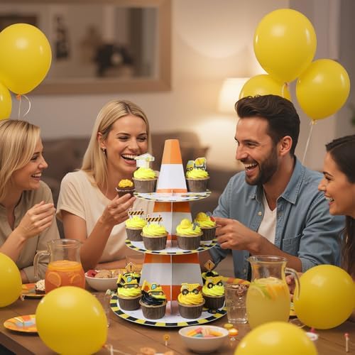 3 Tier Construction Cupcake Stand Truck Birthday Party Decoration - Image 5
